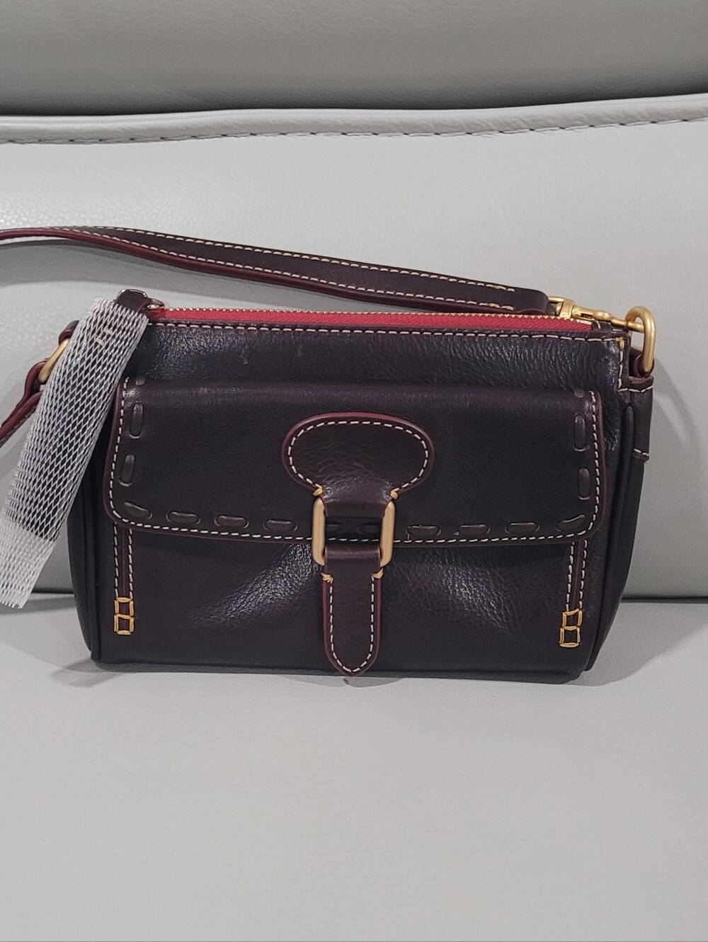 NEW Dooney Florentine Pocket Wristlet Clutch - Color: Brown T'moro